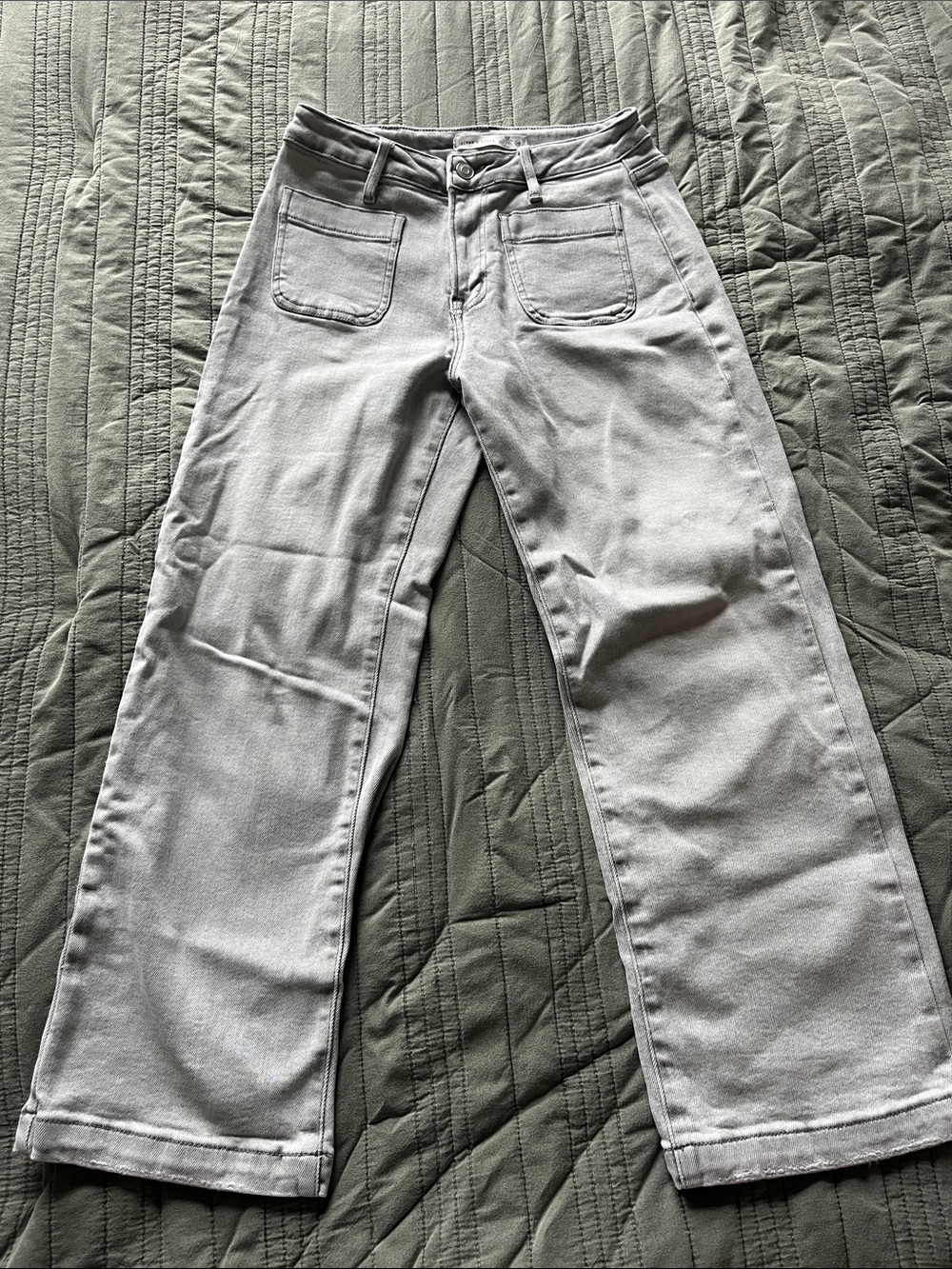 Altar’d State Straight-Leg Gray Jeans